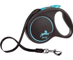 Flexi Black Design 5 m Makaralı Boyun Köpek Tasması Mavi