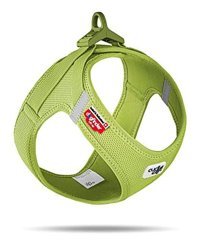 Curli Air-Mesh XS Ayarlanabilir Göğüs H Tipi Köpek Tasması Açık Yeşil