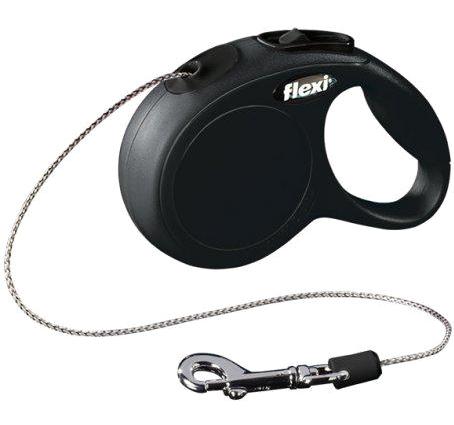 Flexi New Classic 3 m Makaralı Boyun Köpek Tasması Siyah