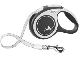 Flexi New Comfort 5 m Makaralı Boyun Köpek Tasması Siyah