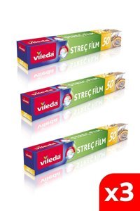 Vileda 5000 cm Sanayi Tipi Streç Film 3 Adet