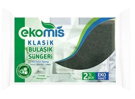Ekomis Klasik Oluklu Bulaşık Süngeri 2'li
