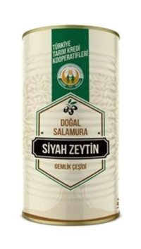 Türkiye Tarım Kredi Kooperatifleri Gemlik Tuzlu Salamura Siyah Zeytin Teneke 1 kg