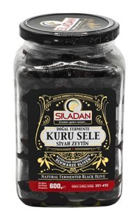 Sıladan Kuru Sele Tuzlu Siyah Zeytin Kavanoz 600 gr