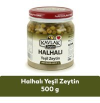 Kavlak Zeytin Halhalı Tuzlu Yeşil Zeytin Pet Kavanoz 500 gr
