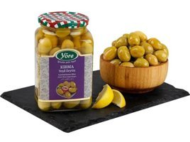 Yöre Domat Kırma Jumbo Tuzlu Salamura Yeşil Zeytin Kavanoz 2x550 gr