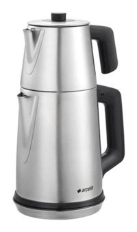 Arçelik K 3293 IN Çelik Demlikli 1650 W Çelik İnox Vintage Çay Makinesi