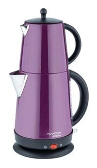 Awox Dem Plus Çelik Demlikli 2200 W Çelik Mürdüm Vintage Çay Makinesi
