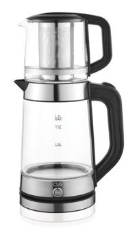 Cvs DN 1544 Cam Demlikli 1500 W Işıklı Cam Şeffaf Vintage Çay Makinesi