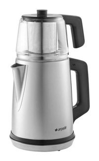 Arçelik K 3293 IN Cam Demlikli 1650 W Çelik İnox Vintage Çay Makinesi