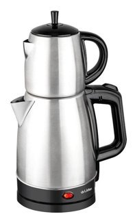 Lider LTM-310 Çelik Demlikli 1600 W Çelik İnox Vintage Çay Makinesi
