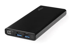 Mojue PB05 10000 mAh Hızlı Şarjlı Dijital Göstergeli USB Çoklu Bağlantılı Kablolu Powerbank Siyah