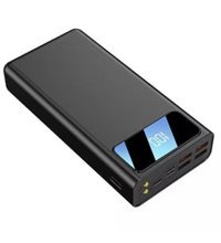 Newface MN-113 40000 mAh Hızlı Şarjlı Dijital Göstergeli USB Çoklu Bağlantılı Kablolu Powerbank Siyah