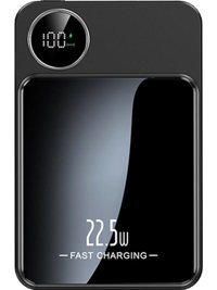 Newface Nf20 10000 mAh Hızlı Şarjlı Mıknatıslı Dijital Göstergeli Magsafe Kablosuz Powerbank Siyah