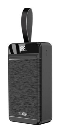 King Lunatech 50000 mAh Hızlı Şarjlı Dijital Göstergeli USB Çoklu Bağlantılı Kablolu Powerbank Siyah