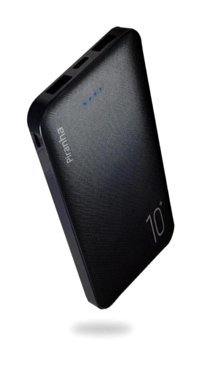 Piranha 9001 Slim Desing 10000 mAh Type C - USB Çoklu Bağlantılı Kablolu Powerbank Siyah