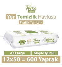 Turco Yeşil Sabunlu 50 Yaprak 12'li Paket Islak Mendil