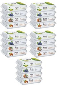Pure Baby Wipes 50 Yaprak 20'li Paket Islak Mendil