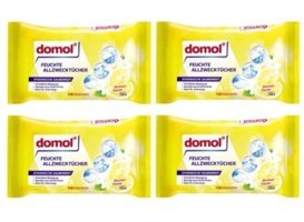 Domol Limonlu 50 Yaprak 4'lü Paket Islak Mendil