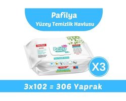 Pafilya Easy Clean 102 Yaprak 3'lü Paket Islak Mendil