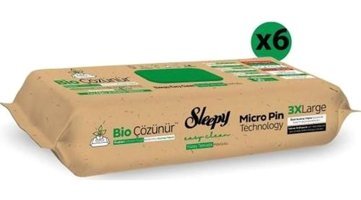 Sleepy Easy Clean Bio 50 Yaprak 6'lı Paket Islak Mendil