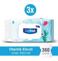 Deep Fresh Otantik Ebruli 120 Yaprak 3'lü Paket Islak Mendil