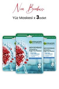Garnier Nem Bombası Nemlendirici Kağıt Yüz Maskesi 3x28 gr