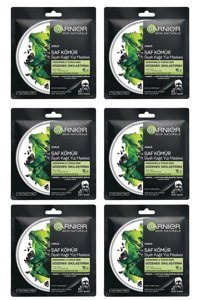 Garnier Siyah Yosunlu Gözenek Sıkılaştırıcı Nemlendirici Kağıt Yüz Maskesi 6x28 gr