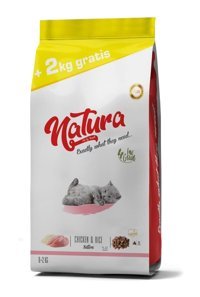 Natura Tavuk-Pirinç Az Tahıllı Yavru Kedi Maması 8 + 2 kg