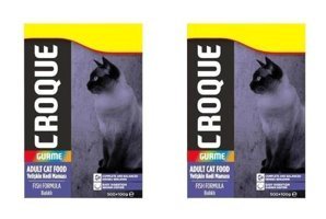Croque Balık Tahıllı Yetişkin Kedi Maması 2x600 gr