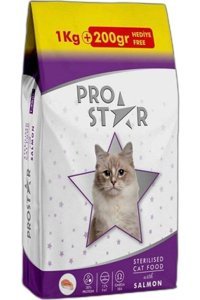 Pro Star Somonlu Kısırlaştırılmış Tahıllı Yetişkin Kedi Maması 1.2 kg