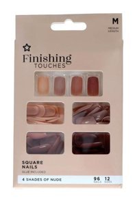 Superdrug Finishing Touches 96'lı Kare Nude Takma Tırnak