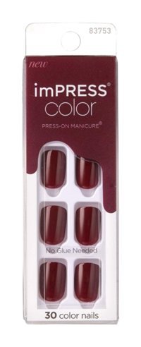 Impress Kımc014 Color Kendinden Yapışkanlı Küt Bordo Takma Tırnak