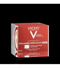 Vichy Liftactiv Collagen Specialist Night Nemlendirici Tüm Ciltler Anti-Aging Kırışıklık Giderici Yüz Krem 50 ml