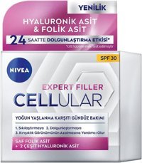 Nivea EXPERT FILLER Nemlendirici Güneş Koruyuculu 30 Faktör Tüm Ciltler Anti-Aging Kırışıklık Giderici Yüz Krem 50 ml