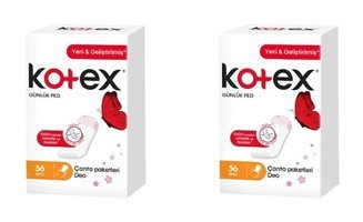 Kotex 2 Adet 56'lı Günlük Ped