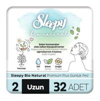 Sleepy Bio Natural Organik 32'li Uzun Günlük Ped