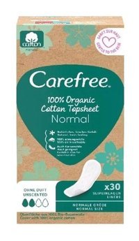 Carefree Organic Cotton Topsheet Organik 30'lu Normal Günlük Ped