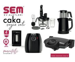 Sem Caka 5 Parça Elektronik Çeyiz Seti Siyah