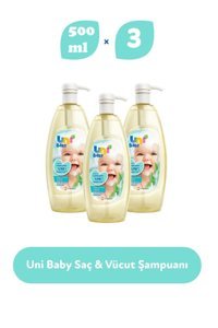 Uni Baby Göz Yakmayan Yenidoğan Bebek Şampuanı 3x500 ml