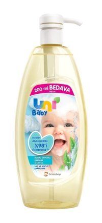 Uni Baby Göz Yakmayan Yenidoğan Hassas Ciltler İçin Bebek Şampuanı 900 ml