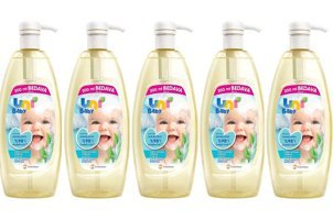 Uni Baby Göz Yakmayan Yenidoğan Normal Ciltler İçin Bebek Şampuanı 5x900 ml