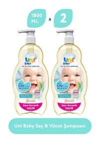 Uni Baby Göz Yakmayan Yenidoğan Normal Ciltler İçin Bebek Şampuanı 2x900 ml