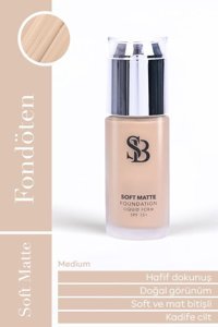 Selin Beauty Soft Matte Medium Su Bazlı Güneş Koruyuculu Likit Serum Fondöten 40 ml