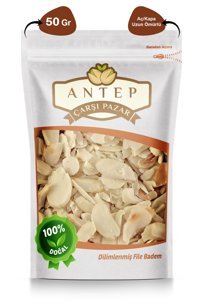 Antep Çarşı Pazar Organik File Çiğ Badem İçi 50 gr
