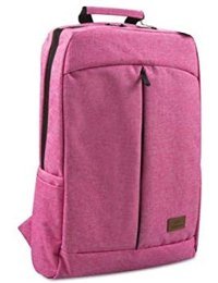 Addison 300448 Gözlü Korumalı Su Geçirmez Tekstil 15.6 inç Sırt Laptop Çantası Pembe