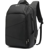 Poso PS655 Şarjlı Gözlü Su Geçirmez Polyester 15.6 inç Sırt Laptop Çantası Siyah