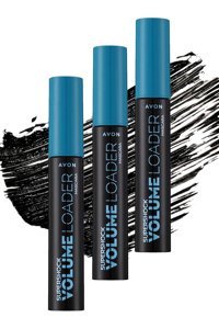 Avon Supershock Volume Loader Hacim Veren Suya Dayanıklı Blackest Black Maskara 3'lü