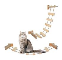 Barış Dizayn Vantuzlu 75 cm Cama Yapışan Kedi Yatağı Ahşap