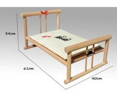 Kedigram Kedi Kulübesi Ayaklı 61 x 40 cm Sepet Kedi Yatağı Bej